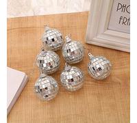 GOWENIC Mini Disco Party Decoration Hanging Mirror Ball, Spins and Reflects Light for Themed Dance Floors, Exciting Patterns Like Classic 1970s [Foam, Glass] 4cm (GOWENICx8d9k12qz0-200810HT0150)