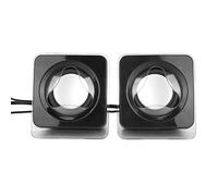 GOWENIC Mini USB 2.0 Stereo Music Speaker, Clear Sound for Computer, Laptop, Desktop, Surround Sound Effect, Built-in Power Amplifier for Indoor and Outdoor Activities, Black