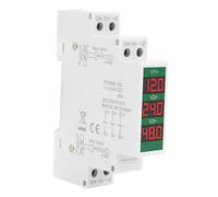 GOWENIC Modular DIN Rail Voltmeter | DC 11-310V Isolated 3-Digit LCD Display Triple Way Voltage Meter