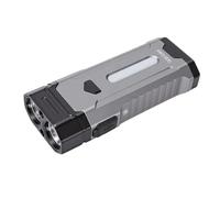 GOWENIC Multifunctional Portable Flashlight USB Rechargeable Compact Emergency Light for Camping Home Outdoor Aluminium Grey