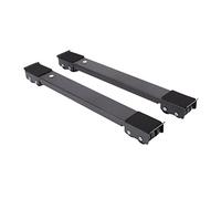 GOWENIC Non Slip Appliance Stand with Wheels 2 Sets | Furniture Raised Base Moving Rollers for Refrigerator Washing Machine Heavy Duty 1348g (Black)