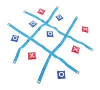 GOWENIC Outdoor Bean Bag Toss Game Durable Portable Set for Beach Party, Quick Setup for Family Fun and Team Building Events, 10 Bean Bags and 12 Medals Included (Blue)