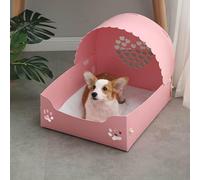 GOWENIC Pet Princess Bed Cute Fashionable Breathable Sturdy Comfortable Pet Sleeping Bed for Small Dogs Cats (Pink Small 48x36x40cm / 18.9x14.2x15.7in)