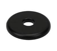 GOWENIC Plastic Self Adhesive Wall Split Flange for Pipes, Round Split Flange Pipe Cover Collar Clip-On Escutcheon, Water Pipe Collar for Floor Ceiling Bathroom Kitchen Toilet, 70x70mm (Black)