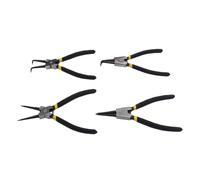 GOWENIC Pliers Set with Robust Material Straight and Bent Jaws Removal Tools for Internal External Circlips, Secure Grip for Mechanics and Industrial Workers Carbon Steel (4Pcs Circlip Pliers)