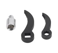 GOWENIC Pry Bar Wrench Adaptor Head, Crowbar Adapter Head Tool Made of CRV Steel for Half Shaft Removal, with 3/8in and 1/2in Drive for Tight Spaces Car Repairing