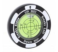 GOWENIC Putting Practice Green Slope Reader | Zinc Alloy Bubble Level Accurate Scale Golf Ball Marker For Green Reading Aid (Black)
