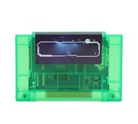 GOWENIC Retro Game Cartridge, 16 Bit 900 in 1 Multi Game Card for SNES Console, Built in 8G Memory Card and Chip Saving Function, Green