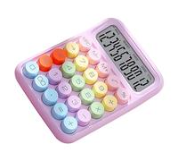 GOWENIC Scientific Mechanical Keyboard Calculator | Colorful Numeric Keypad Desktop Calculator with Yellow Keys for School Office (Purple)