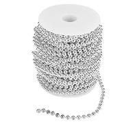 GOWENIC Shiny ABS Pearl Bead Wire Roll 25m | 6mm Golden Silver Electroplated Garland String for Party Window Christmas Wedding DIY (Silver)