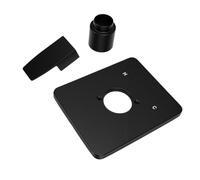GOWENIC Shower Handle Trim Kit Replacement for Delta R10000 Universal Valve, Brushed Black Aluminum Alloy, Matte Finish Square Plate Lever Handle, Modern Bathroom Shower Trim