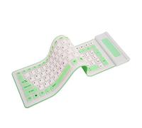GOWENIC Silicone Keyboard, Waterproof, Dustproof, Portable, Silent, Compact, Mechanical Feeling, 61 Key Ultra Compact, RGB Backlit, Black, for PC, MAC, (Cyan)