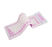 GOWENIC Silicone Keyboard, Waterproof, Dustproof, Portable, Silent, Compact, Mechanical Feeling, 61 Key Ultra Compact, RGB Backlit, Black, for PC, MAC, (Purple)