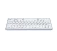 GOWENIC Slim Keyboard, Wireless Range Up to 10m, Scissor Switch Keys, Shock Absorbing Pads, QWERTY Layout, Adjustable Feet, Compatible for SmartTV, OS X, BT Enabled Devices (Arabic)