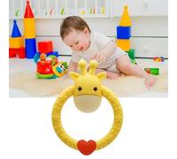 GOWENIC Soft Silicone Giraffe Shape Teething Relief Toy, Lovely and Exquisite Baby Gum Massage, Outdoor Baby Cartoon Chewing Sensory Toy (Yellow)