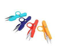 GOWENIC Thread Nippers Set of 4 Blade Sewing Snips with Covers for Fabric Sewing Crafting Blue Orange Green Red