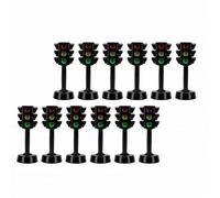 GOWENIC Traffic Light Toy Set Realistic Mini Traffic Signal for Kids Interactive Learning 12 Pcs Educational Tool for Classroom Activities Plastic