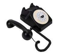 GOWENIC Vintage Bluetooth Phone Retro Gift Nostalgic (Black) | Housewarming Present, Unique Home Decor, Voice Dial, Wireless Speaker, Classic Style