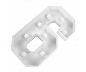 GOWENIC Warm White LED Lighted Number 6 Elegant Battery Operated Light Up Number for Anniversary Party