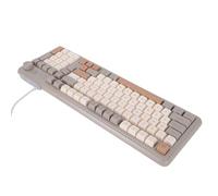 GOWENIC Wired Keyboard, 3 Color Scheme, Customizable Knob, Ergonomic Design, Stylish Keyboard, with Responsive Touch, for Gaming Work