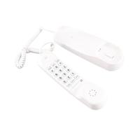 GOWENIC Wired Landline Telephone with Lighted Keys | Wall Mountable, Last Number Redial, White Home Office Phone