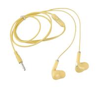 GOWENIC Wired Sport Earphone, 3.5mm HiFi Bass Earbud Headphone with Microphone, Universal for Gym Music Workout (Yellow)