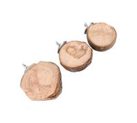 GOWENIC Wooden Bird Perch Platform 3pcs Soft Round Perch Stand for Bird Cage 2.5x0.8in Ideal for Parrots Lovebirds Sparrows