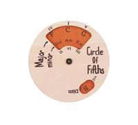 GOWENIC Wooden Circle of Fifths Wheel Melody Tool, Chord Wheel Music Theory Learning Tool, Fifth Degree Circle for Beginners Musicians, Portable Music Accessories with Easy-to-Use Design