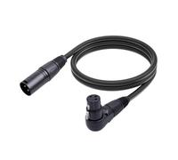 GOWENIC XLR Microphone Extension Cable Adapter, 90 Degree XLR Female to Straight XLR Male Cable Adapter, 3-Pin Mic Connector for Speaker, Recording Studio, Mixer, Amplifier, Black