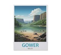 Gower Wales，Jigsaw Puzzles for Adults 1000 Piece, Classic Puzzle Teens Boys Girls Puzzles Sturdy Tight Fitting Pieces,Letters On Back for Ideal Challenging And Gift（75x50cm）-GL11