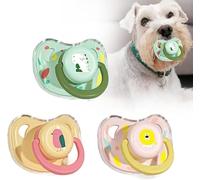 Gowfew 3Pcs Pet Dog Silicone Pacifier, 2024 Upgrade Puppy Kitten Calming Pacifier Small Dog Cat Chew Toy Animal Accessories, Cat Pacifier for Kittens, Puppy Small Dogs