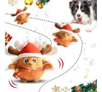 Gowfew Active Moving Pet Plush Toy, Interactive Dog Toys Talking Moving Dog Ball, Christmas Dog Toys
