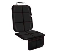 Gowhalle Car Seat Protector, Non-Slip Rubber Padded Backing Seat Protector for Child Seats, Waterproof Thickest Padding Car Seat Cover - No Imprint (1pcs-Black with Red Stitching)