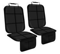 Gowhalle Car Seat Protector, Non-Slip Rubber Padded Backing Seat Protector for Child Seats, Waterproof Thickest Padding Car Seat Cover - No Imprint (Black-Ⅰ-2pcs)