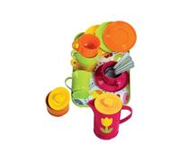 Gowi Toys Coffee Service Set (Pink/Green) - 18 Play Pieces