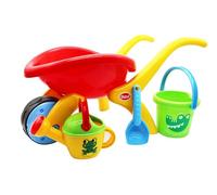 Gowi Toys Design Wheelbarrow Set with Bucket, Spade and Watering Can, Sand