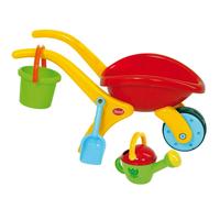 Gowi Toys Design Wheelbarrow Set with Bucket, Spade and Watering Can, Sand