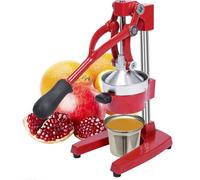 Gowintech Commercial Heavy Duty Cast Iron Hand Press Manual Orange Citrus Lemon Lime Grapefruit Fruit Juice Squeezer Machine Red
