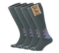 GoWith 1-2 Pairs2 Pair Unisex Merino Wool Compression Socks, 15-20 mmHg Thermal Travel Cushioned Knee-High Socks for Men & Women, Anthracite-Lilac, Small, Model: 3591