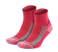 GoWith 2 Pairs Quarter Running Socks for Men & Women, Athletic Anti-Blister Cushioned Seamless Padded Breathable Moisture Wicking Ankle Socks