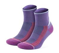 GoWith 2 Pairs Quarter Running Socks for Men & Women, Athletic Anti-Blister Cushioned Seamless Padded Breathable Moisture Wicking Ankle Socks