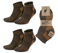 GoWith 2 Pairs Unisex Alpaca Wool Hiking Socks, Thermal Sock Full Terry-Lined Soft Ankle Socks, Warm Alpaca-Merino Blend Low-Cut Socks, Anthracite-Orange, Medium, Model: 6007