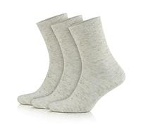 GoWith 3 Pairs Women's Thin Linen Cotton Casual Crew Socks, Lightweight Seamless Undyed Moisture Wicking Socks, Model: 2024