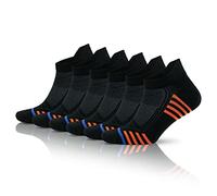 GoWith 6 Pairs Women's Bamboo Athletic Ankle Black Socks, Low Cut Running Socks, Seamless No Show for Women, Size 4-7, Model:2150