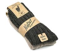 GoWith Alpaca Wool Socks, extra thick 2 pairs multipack for men & women, natural thermal soft wool cosy warm winter socks
