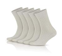 GoWith Natural 100% Pure Organic Cotton Socks for Men and Women, 5 Pairs, Soft Top, Seamless Toe, Undyed and Pre-Washed (as3, alpha, m, l, plus, tall, natural, 35-37), natural