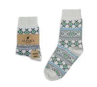 GoWith Vintage Alpaca Wool Socks for Men & Women, Thick Cozy Warm Alpaca-Merino Blend Socks, Soft Thermal Hiking Boot Socks, 1 Pair, White, Small