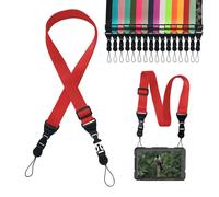 Gowjaw Adjustable Shoulder Strap:Comfortable iPad Strap Nylon Neck Lanyard for iPad/Samsung Tablet Case,Camera Binocular Crossbody Laptop Luggage Bag(Red)