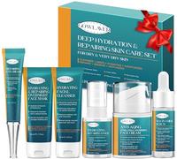 GOWLAVER - COMPLETE DEEP HYDRATION KIT FOR EXTREMELY DRY SKIN - This skincare kit includes facial cleanser, toner, eye cream, face oil, cream