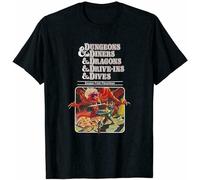 Gown Dungeons & Diners & Dragons & Drive-Ins & Dives Funny Black Mens T-Shirt Black Size 3XL